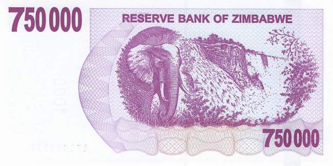 750000 Dollars Zimbabwe p.52 2007